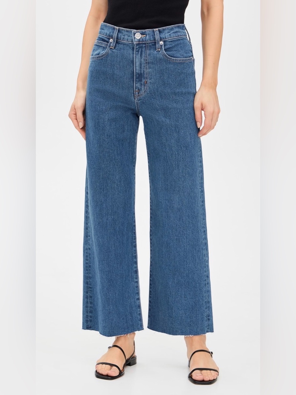 SLVRLAKE Grace Wide-Leg Crop Jeans in Western Hero Size 25
